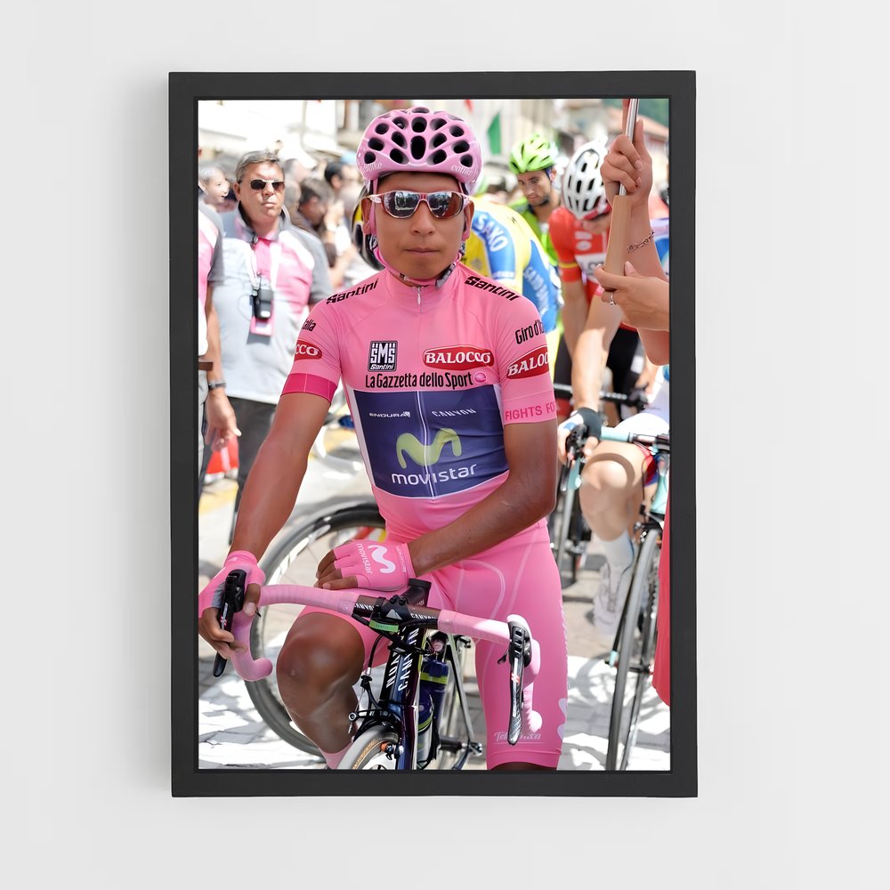 Poster Pédalée en Rose – affiche Cyclisme (vue 2)